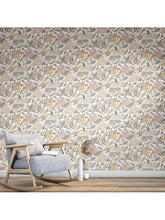 John LewisLydia Floral Vinyl Wallpaper, Turmeric