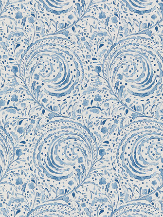 John LewisBaxter Swirl Wallpaper, Nerine Blue