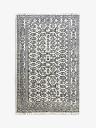 Gooch Luxury Bokhara Rug, Ivory/Grey, L244 x W155 cm