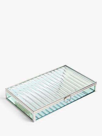 John LewisGlass Mirror Jewellery Box