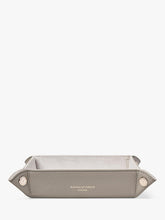 Aspinal of London Medium Pebbled Leather Tidy Tray, Warm Grey