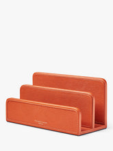 Aspinal of London Pebble Leather Letter Rack, Marmalade