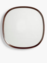 John LewisMid Century Walnut Wood Square Wall Mirror, 65 x 65cm, Natural