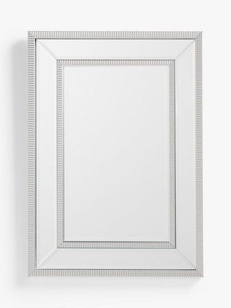 John LewisDecorative Bevelled Glass Wall Mirror, 70 x 50cm, Clear