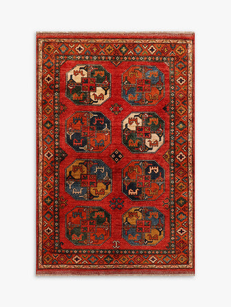 Gooch Oriental Ersari Rug, Red, L179 x W119 cm