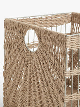 John LewisMetal and Jute Square Storage Basket, Natural