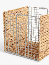 John LewisFolding Water Hyacinth Storage Basket, Square, Natural