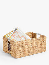 John LewisFolding Water Hyacinth Storage Basket, Rectangular, Natural