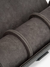 Wolf Blake Leather Watch Roll, Black/Grey