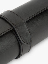 Wolf Blake Leather Watch Roll, Black/Grey