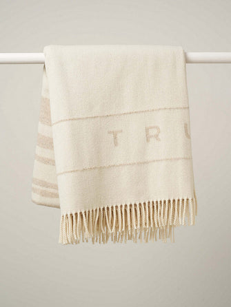 Truly Wool Blend Blanket, Cream