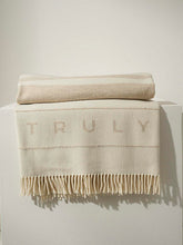 Truly Wool Blend Blanket, Cream