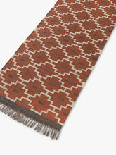 Jaipur Hand Woven Bedouin Dhurrie Runner Rug, Baked Clay, L240 x W70 cm