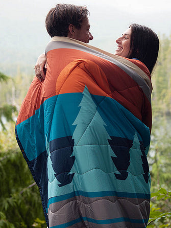 Passenger Nomadics Blanket, Turquoise/Rust