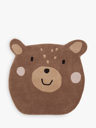 little home at John Lewis Bear Head Rug, 100 x 100cm