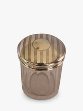 VF Jewellery Second Hand Silver Striped Top Dressing Table Jar, Dated Birmingham 1920