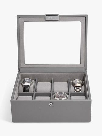 Stackers Eight Piece Watch Box, Slate Grey