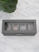 Stackers Four Piece Watch Box, Slate Grey