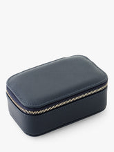 Tutti & Co Riverine Mini Jewellery Box, Navy/Stone