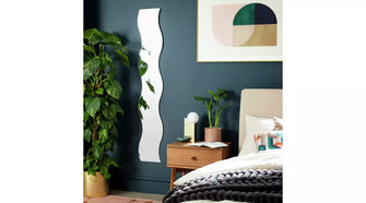 Full Length Wavy Wall Mirror - 24x139cm