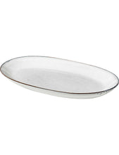 Nordic Sand stoneware oval plate