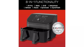 Instant Vortex ClearCook 7.6L Dual Air Fryer - Black