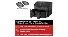 Instant Vortex ClearCook 7.6L Dual Air Fryer - Black