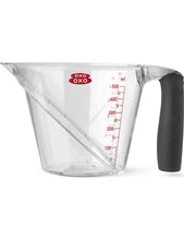 Angled measuring jug