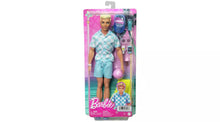 Ken Doll with Swim Trunks and Beach-Themed Accessories -30cm