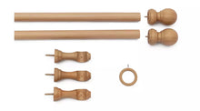 Home 2.4m Wooden Curtain Pole - Natural