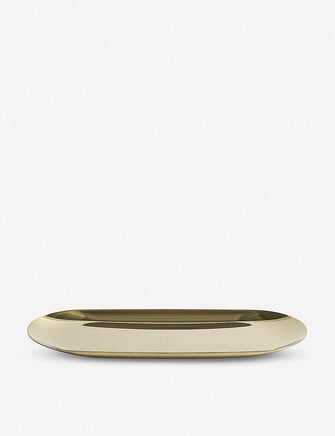 Large gold stainless steel tray 23cm