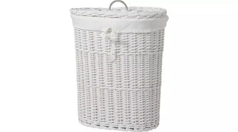 Willow 60 Litres Linen Bin - White