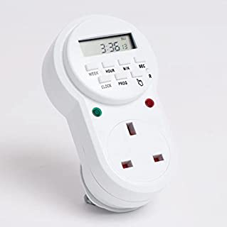 Electronic digital mains Timer Socket Plug-in with LCD Display 12/24 Hour 7 Days