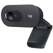 Logitech C505 HD webcam, 720p / 30 fps, long distance microphone, automatic light correction, black