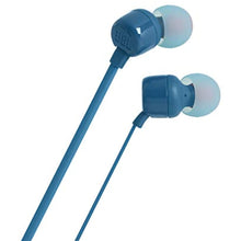 JBL T110 in-ear headphones, blue