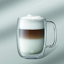 Zwilling Sorrento Double Glass Set of 2 Latte Macchiato Glasses with Handles, 450 ml, Glass