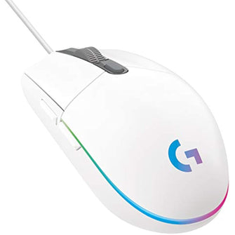 Logitech G G102 Wired Player Mouse, LIGHTSYNC RGB Lighting, 8,000 DPI, 6 Programmable Keypad, White