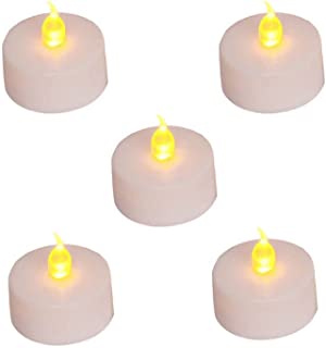 Candle lights,12 Pack Realistic and Bright Flickering Battery Operated Flameless LED Tea Light Candles, 120+ Hours led tealights in Warm Yellow for Wedding,Halloween,Festivals,Party Decoration