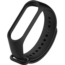 Obv Silicone Strap Cord Mi Band 3 Mi Band 4 Compatible Smart Wristband Cord Strap (Black)