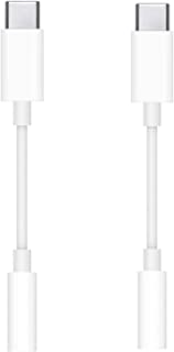 [2 Pack] USB C to 3.5 mm Jack Adapter, Type C to Headphone Adapter Aux Digital Audio Earphone Adaptor Compatible with Samsung Galaxy S22 S21 S20 Ultra Note 20 S10,Pixel 6,Pad mini 6(White)