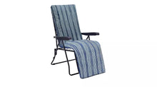 Coastal Stripe Garden Relaxer Chair Cushion-Blue