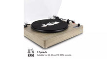Jam Vinyl Bluetooth Turntable Record Player - Light Wood