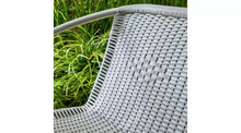 Steel Wicker 2 Seater Garden Bench - Grey