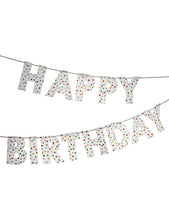 Spot-print paper birthday garland 3m