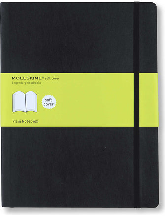 Extra large soft cover plain notebook