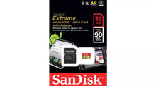 SanDisk Extreme 90MBs microSDHC UHS-I memory card - 32GB