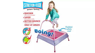 Chad Valley 3ft Indoor and Outdoor Kids Trampoline - Pink