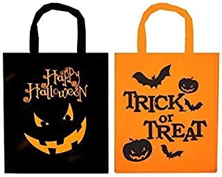 Henbrandt 2 x Fabric Treat Bags for Halloween