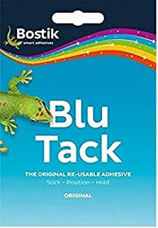 Bostik Blu Tack, Multipurpose Reusable Adhesive, Clean, Safe & Easy to Use, Non-Toxic, Handy Size