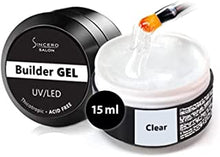 Sincero Salon Builder Gel Clear for Nail Repair, Extension and Modeling I UV/LED nail Base Building Gel for Split Broken Nails Protection I Strengthening Nail Art Decoration, Manicure Repair, 15 ml